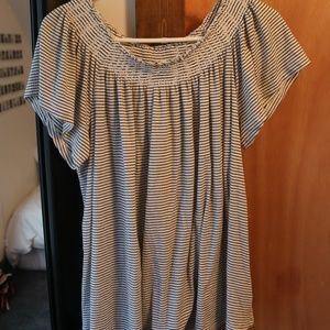 Sonoma Over Shoulder Striped Shirt Size XL
